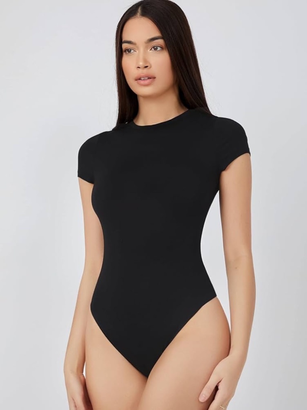 Abercrombie & Fitch Black Short Sleeve Bodysuit